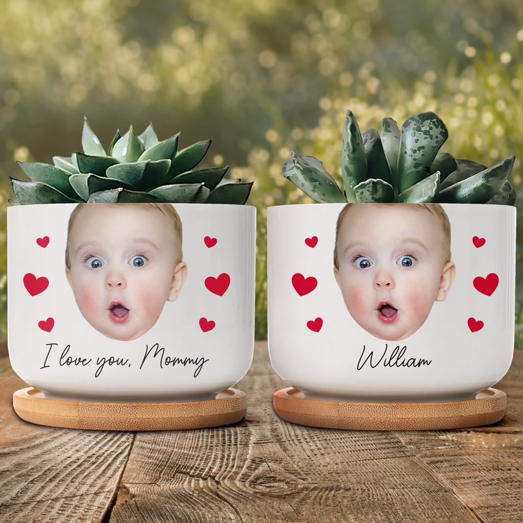 Custom Funny Face Gift For Family Mom Grandma Personalized Photo Ceramic Plant Pot_0_5f901f04 b704 420d a000 9455a3e7b279