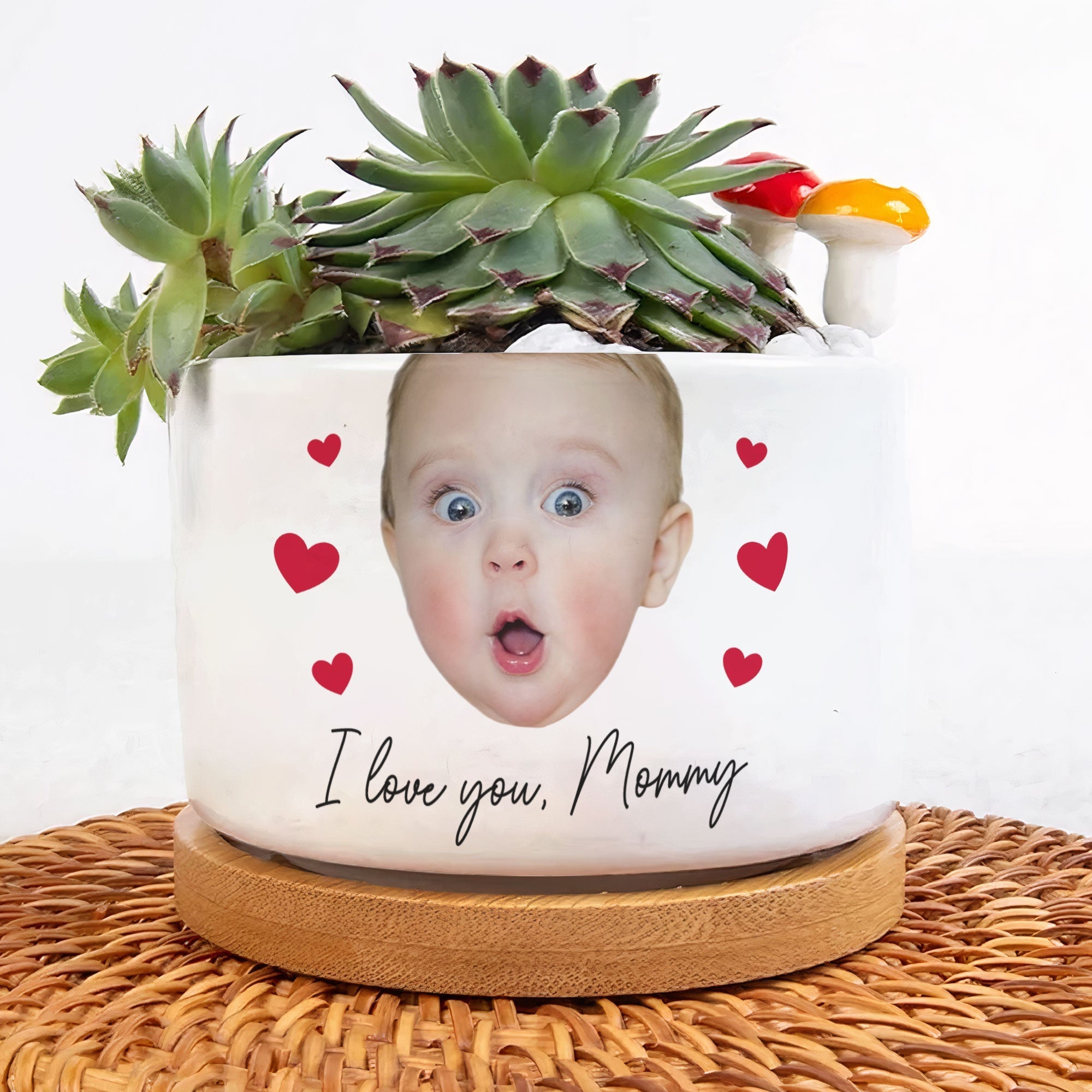 Custom Funny Face Gift For Family Mom Grandma Personalized Photo Ceramic Plant Pot_5_3a0684e0 b00c 4208 bc2b 49498fa1c0e9