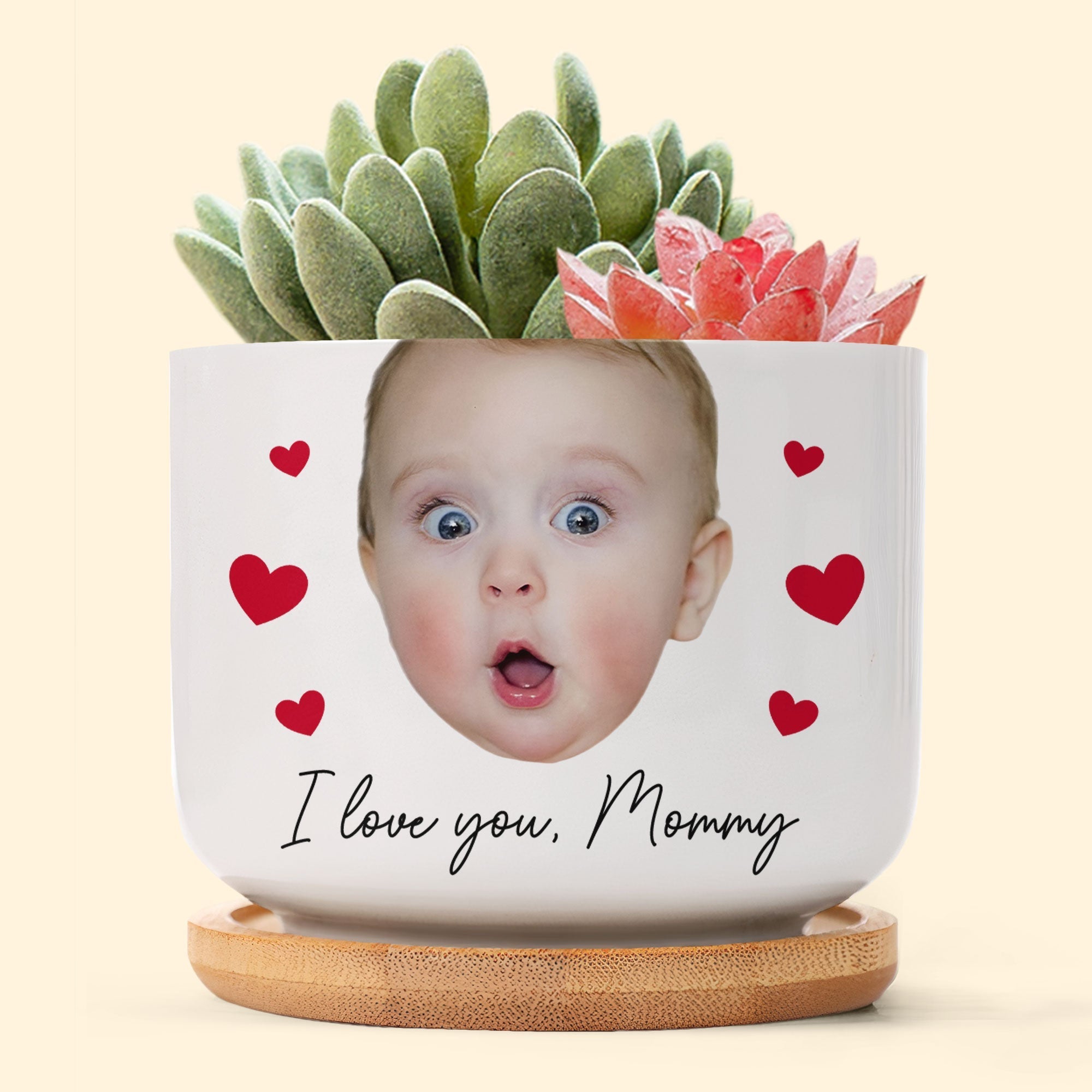 Custom Funny Face Gift For Family Mom Grandma Personalized Photo Ceramic Plant Pot_6_e9be27d1 c78c 4d6f ab49 969325fb8d0a