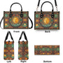 Custom Name Boho Celestial Sun and Moon Personalized Leather Bag Gift for Women _4_ fkEhn