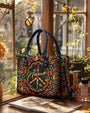 Custom Name Boho Peace Sign Personalized Leather Bag Gift for Women _3_ KgOCS