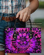 Custom Name Hippie Soul Purple Tie Dye Personalized Leather Bag Gift for Women _10_ Zk1Gl