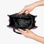 Custom Name Hippie Soul Purple Tie Dye Personalized Leather Bag Gift for Women _2_ 2s8nU