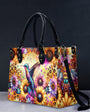 Custom Name Hummingbird Sunflower Colorful Hippie Design for Women Personalized Leather Bag _3_ yAaRx