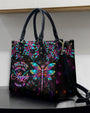 Custom Name I Believe There Are Angels Among Us Angel Dragonfly Personalized Leather Bag _2_ hHOlv