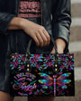 Custom Name I Believe There Are Angels Among Us Angel Dragonfly Personalized Leather Bag _8_ 6rfWG