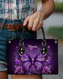 Custom Name I am Strong Loved Worthy and Enough Butterfly Hippie Leather Bag _10_ KLjsE