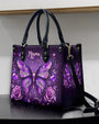 Custom Name I am Strong Loved Worthy and Enough Butterfly Hippie Leather Bag _2_ nPDbM
