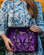 Custom Name I am Strong Loved Worthy and Enough Butterfly Hippie Leather Bag _9_ DY6bS