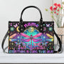 Custom Name Just Breathe Everything Is Going to Be Okay Personalized Leather Bag _5_ TRQD1