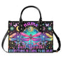Custom Name Just Breathe Everything Is Going to Be Okay Personalized Leather Bag _6_ lqvMa