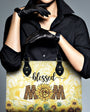 Custom Name Mom Sunflower Leopard Personalized Leather Bag Gift for Mom _11_ Mo48i
