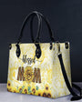 Custom Name Mom Sunflower Leopard Personalized Leather Bag Gift for Mom _12_ DxH79
