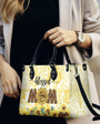 Custom Name Mom Sunflower Leopard Personalized Leather Bag Gift for Mom _2_ 8wtbs