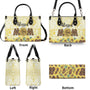 Custom Name Mom Sunflower Leopard Personalized Leather Bag Gift for Mom _3_ w568f