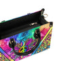 Custom Name Peace Flower Purse Tie Dye Colorful Leopard Hippie Leather Bag _7_ LXzMx