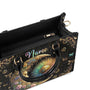 Custom Name Sun and Moon Peace Symbol Design Personalized Leather Bag _9_ bSGsE