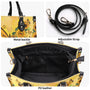 Custom Name Sunflower Butterfly Personalized Leather Bag Gift for Women _8_ Ogmy6