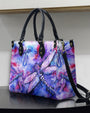 Custom Name Watercolor Galaxy Dragonfly Personalized Leather Bag Gift for Women _3_ HSVXS