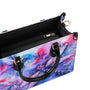 Custom Name Watercolor Galaxy Dragonfly Personalized Leather Bag Gift for Women _5_ 7kX8R