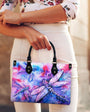 Custom Name Watercolor Galaxy Dragonfly Personalized Leather Bag Gift for Women _9_ aYo34