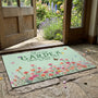 Custom Name _ Birth Flower Garden Welcome Mat For Her_ Mom_ Grandma Personalized Doormat_2