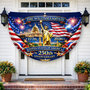 Custom Patriotic Semiquincentennial Porch Bunting Flag Decor_ Fourth of July Banner 001