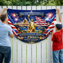 Custom Patriotic Semiquincentennial Porch Bunting Flag Decor_ Fourth of July Banner