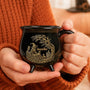 Custom Witch Vintage Witchcraft Faux Pattern Personalized Mug_3