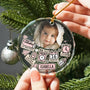 CustomPhotoBabyFirstChristmas PersonalizedCircleGlassOrnament AT1383 CIN2748 MK 1