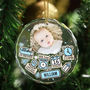 CustomPhotoBabyFirstChristmas PersonalizedCircleGlassOrnament AT1383 CIN2748 MK 2