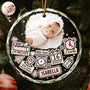 CustomPhotoBabyFirstChristmas PersonalizedCircleGlassOrnament AT1383 CIN2748 MK DEF