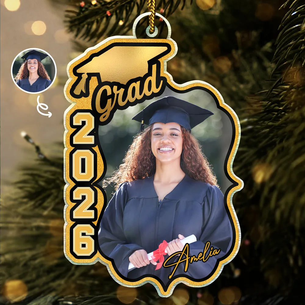 CustomPhotoCongratsToTheGraduate PersonalizedCustomShapedAcrylicOrnament TH386 VKT1319 DEF