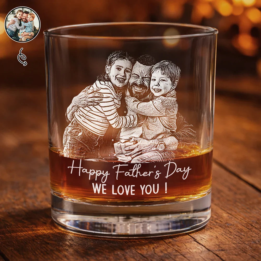 Custom_Photo_Pencil_Sketch_Best_Dad_Ever_ _Personalized_Whiskey_Glass TS1024 CLA2334 MkDefault1