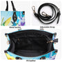 Custome Name Hummingbird Colorful Butterfly Floral Personalized Leather Bag Gift For Women _9_ ecZ4x