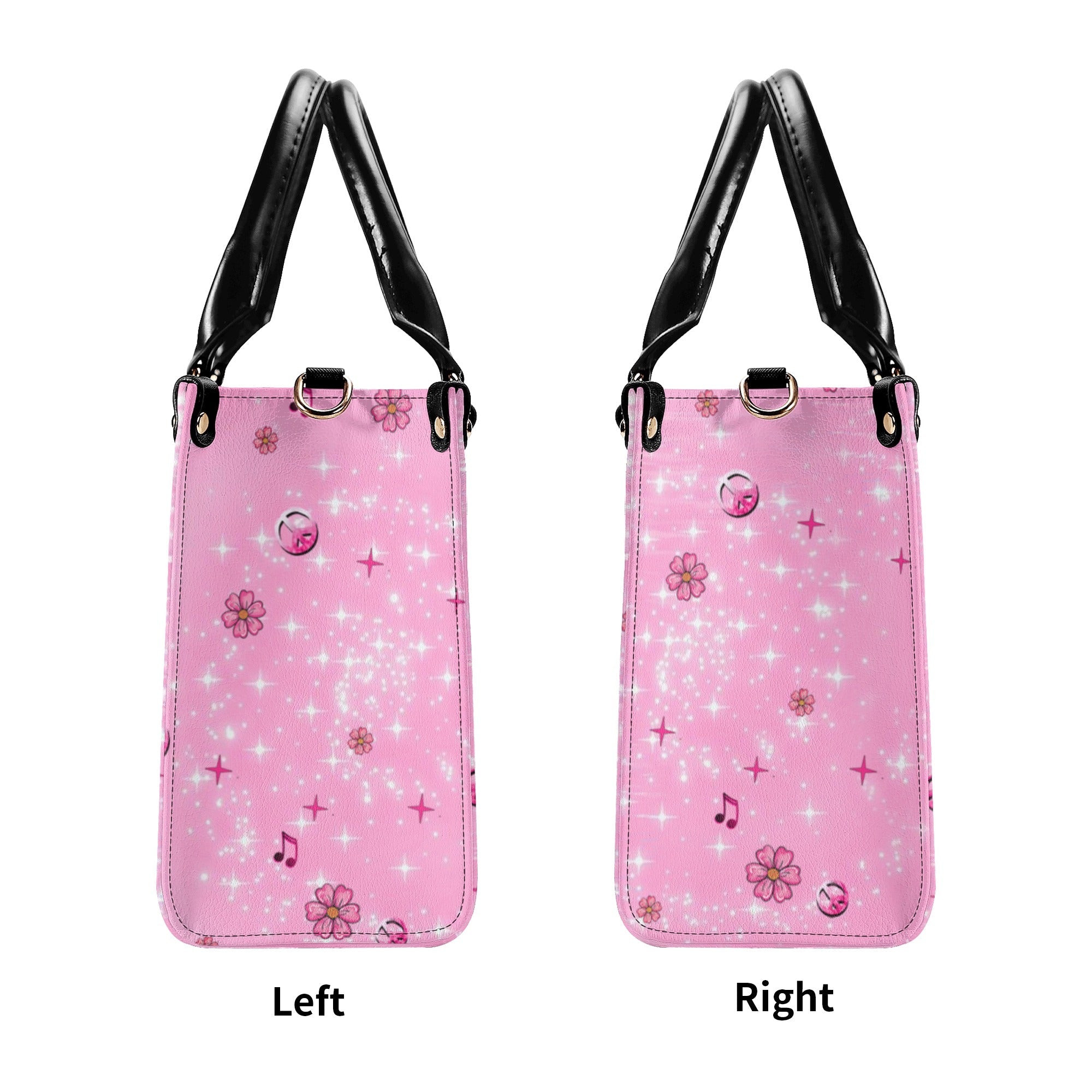 Custome Name Peace Love Flamingos Personalized Pink Leather Bag Gift for Women _5_ Jk7NB