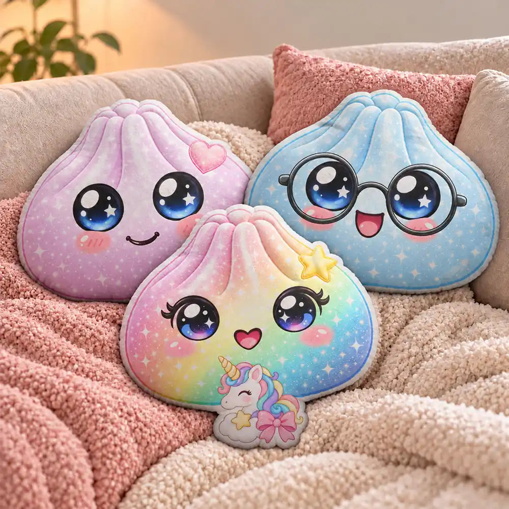 CuteSquishyDumplingCharacterGiftForKidsDaughter PersonalizedCustomShapedPillow MI409 VKT1413 MK1