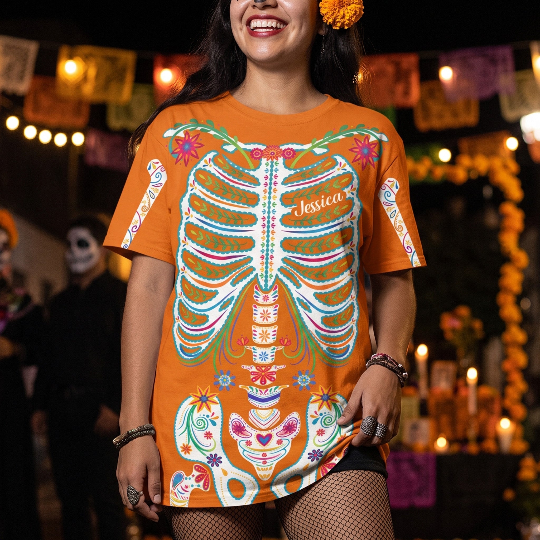 Day_Of_The_Dead_Sugar_Skeleton_Hispanic_Mexican_Latinos_Flowers_Personalized_Shirt_3