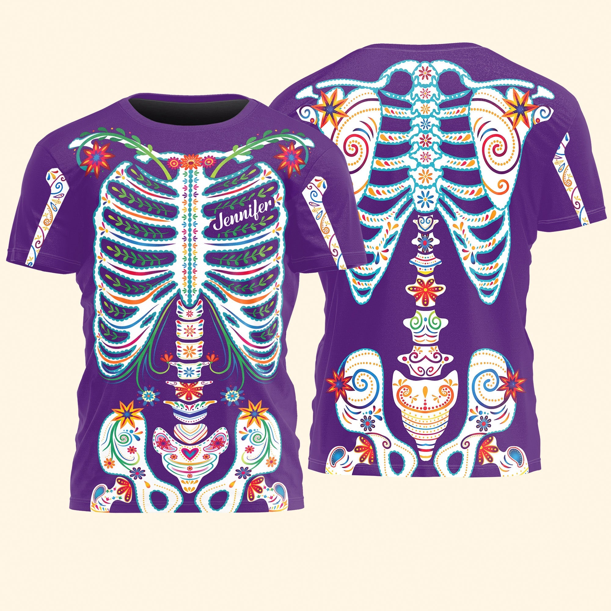 Day_Of_The_Dead_Sugar_Skeleton_Hispanic_Mexican_Latinos_Flowers_Personalized_Shirt_7