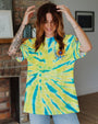 Desert Highway Cool Wind in My Hair Sunflower Peace Signs Tie Dye AOP Shirts _9_ iybSC
