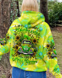 Desert Highway Cool Wind in My Hair Tie Dye Green Car and Sunflower AOP Shirts _6_ 362iB