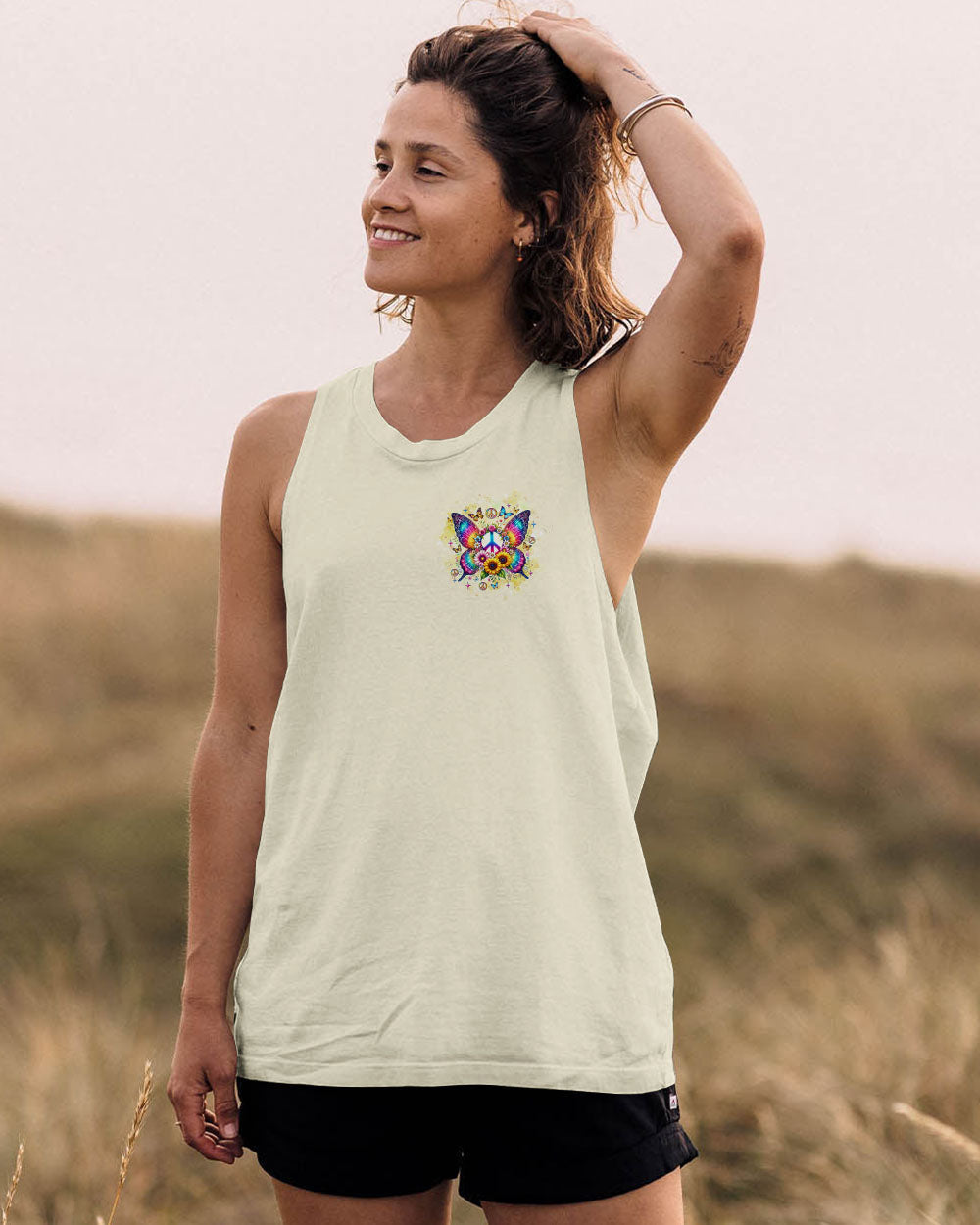 Don_E2_80_99t Be Afraid to Transform Peace Butterfly Floral Graphic AOP Shirts _10_ YJvJZ