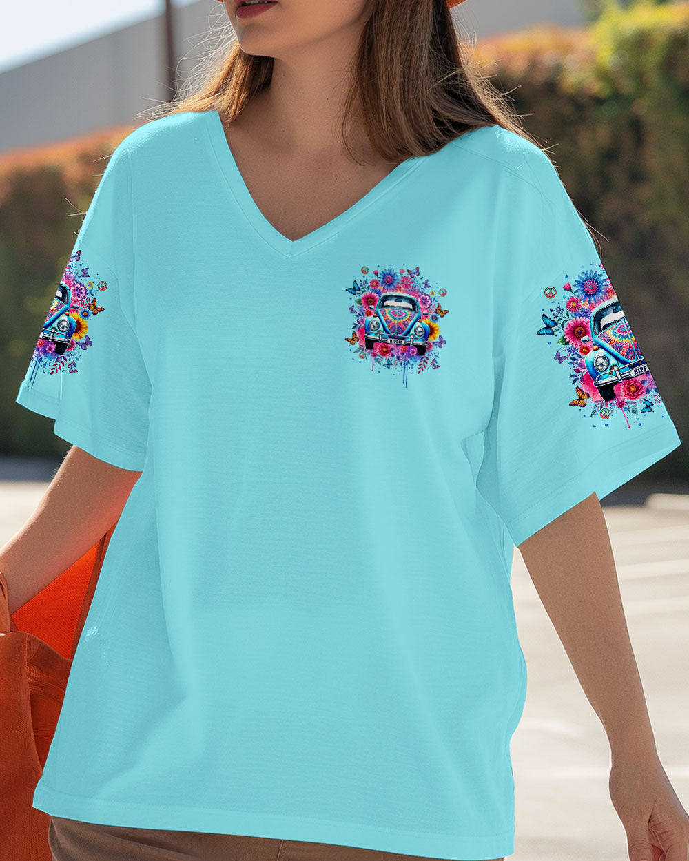 Don_E2_80_99t Know Where I_E2_80_99m Going But I_E2_80_99m On My Way Hippie VW Bug and Flower AOP Shirts _14_ 9DTG4