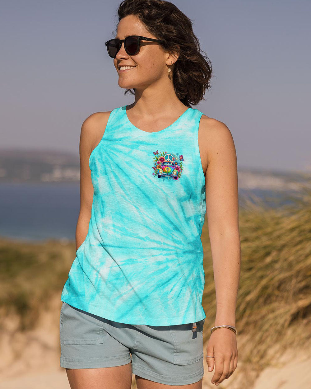 Don_E2_80_99t Know Where I_E2_80_99m Going Tie Dye Hippie Peace Van Graphic AOP Shirts _13_ LTJFV
