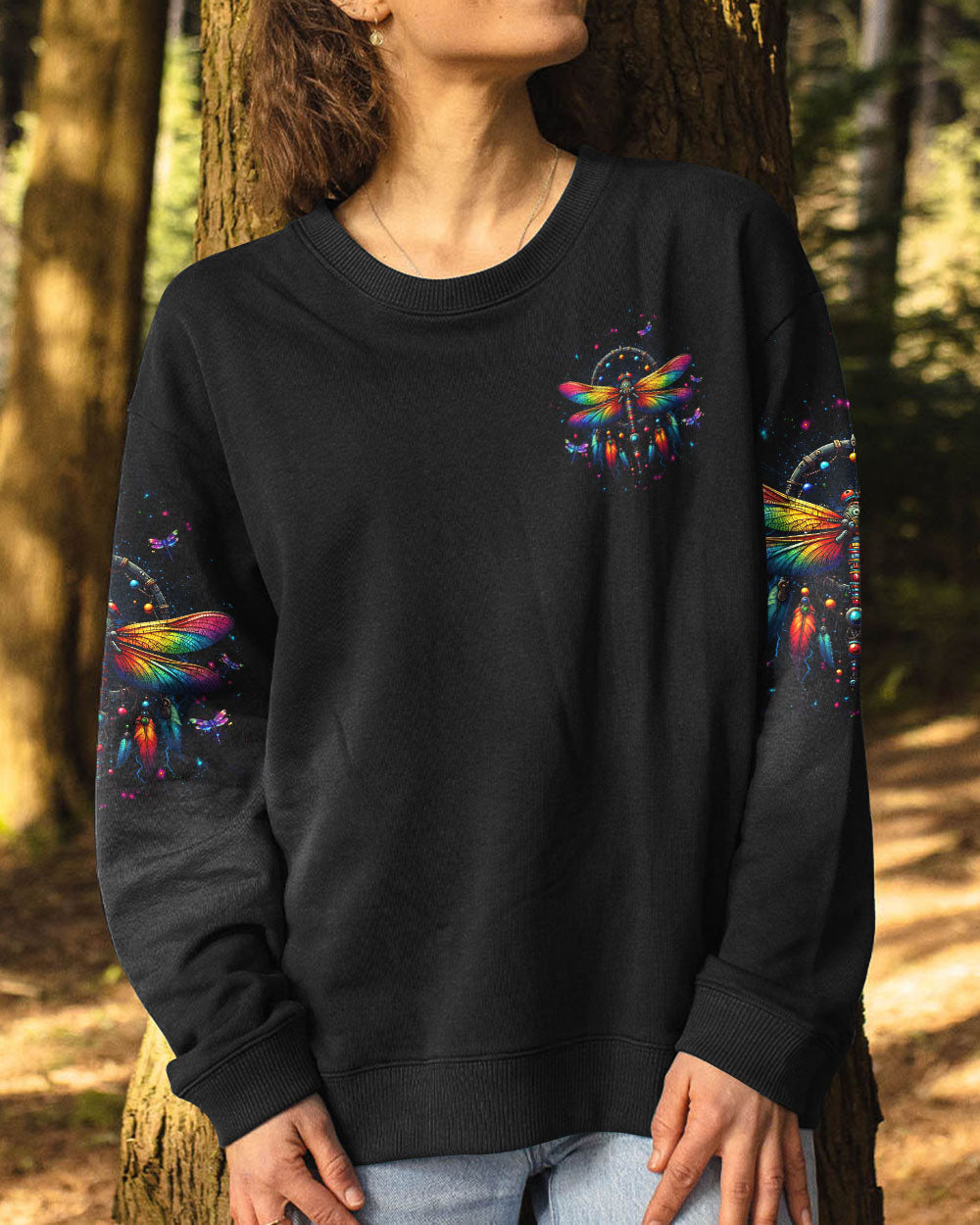 Dreams Come True Dragonfly Colorful Spiritual Graphic AOP Shirts _8_ Vvqnk