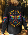 Dreams Come True Dragonfly Colorful Spiritual Graphic AOP Shirts _9_ Nc0tN