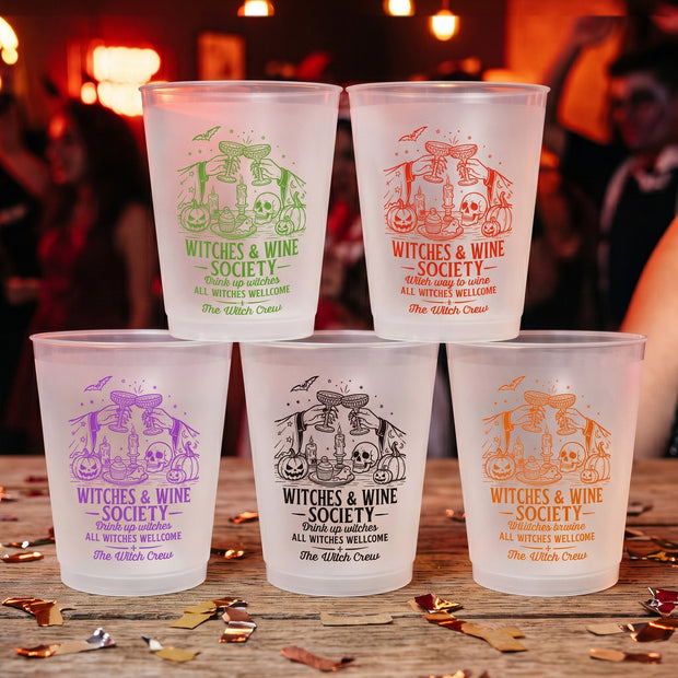 Drink Up Witches Party Group - Personalized Frosted Cups - Halloween Gifts For Family