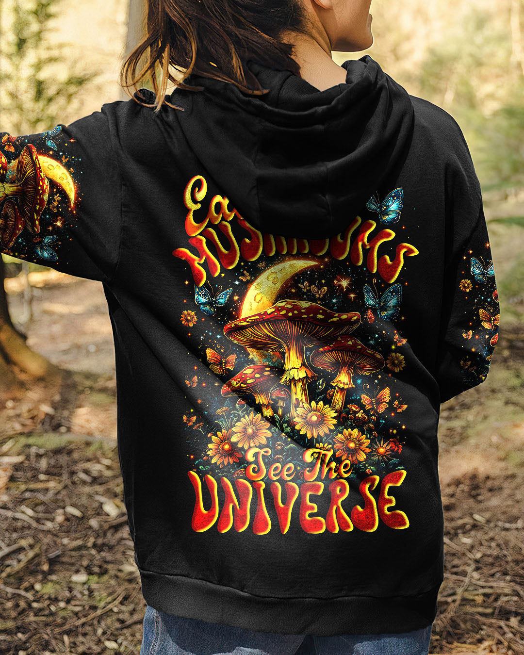 Eat Mushrooms See the Universe Psychedelic Mushroom Moon AOP Shirts _12_ 12POd