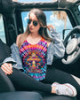 Eat Mushrooms See the Universe Trippy Tie Dye Frog Design AOP Shirts _5_ QBQ1r