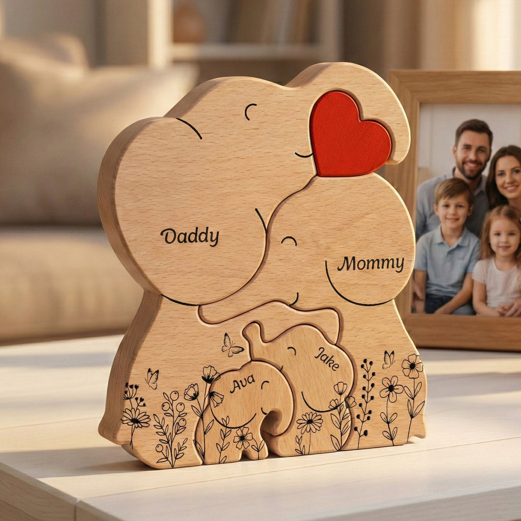 Elephant Family Parents _ Kids Custom Names Mother_s Day Gift Personalized Wooden Family Puzzle_1_e38af687 f6ba 4630 bae2 2b91532201d8